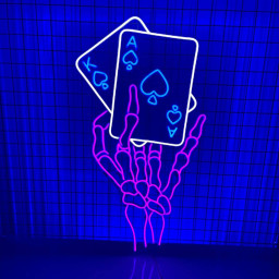 Skull Poker Neon Sign Art Wall Decor