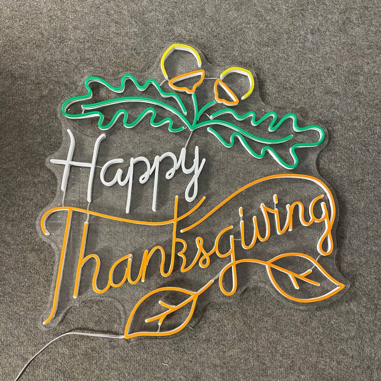 Happy Thanksgiving Neon Sign Thanksgiving Light Party Decor