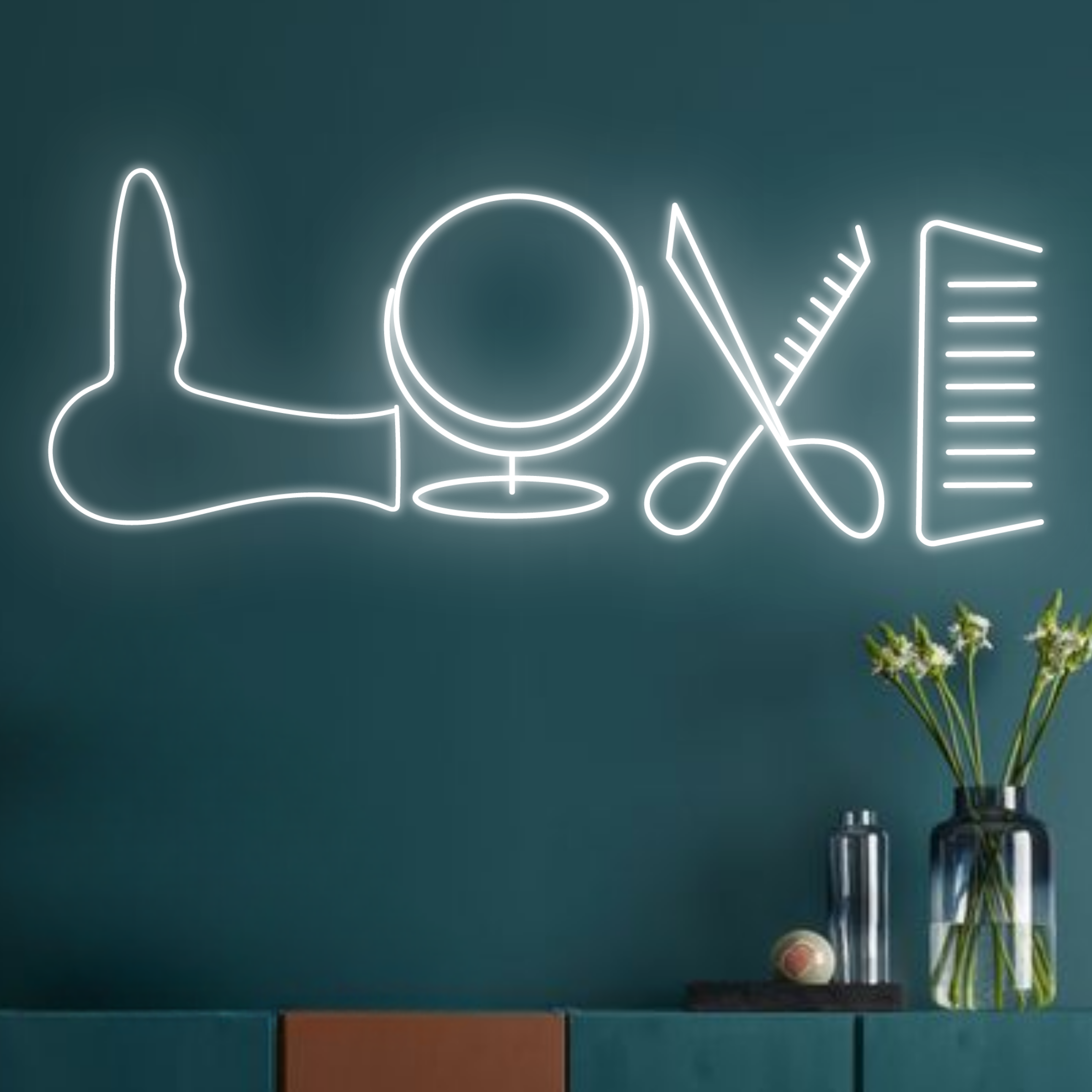 Love Beauty Salon Neon Sign Hair Salon Hair Spa Wall Decor