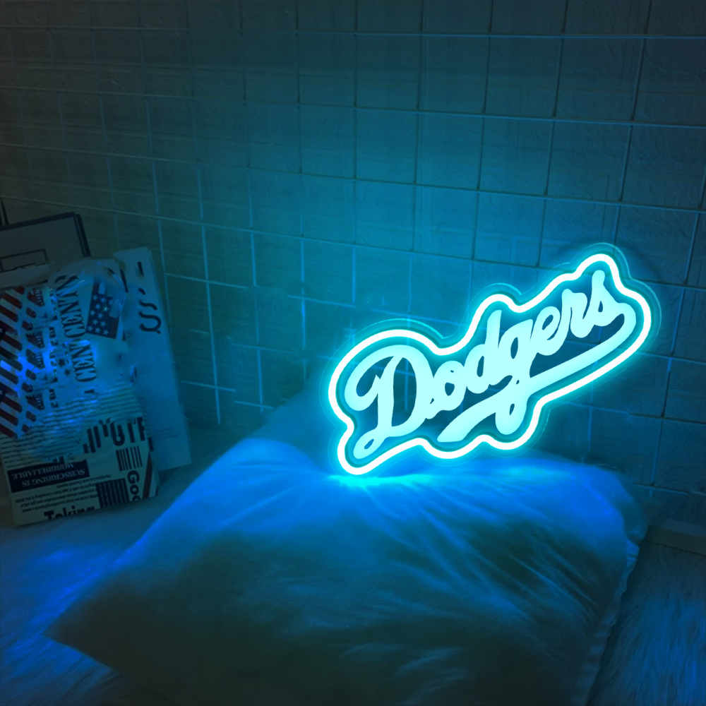 LA Dodgers Baseball Laser Sign