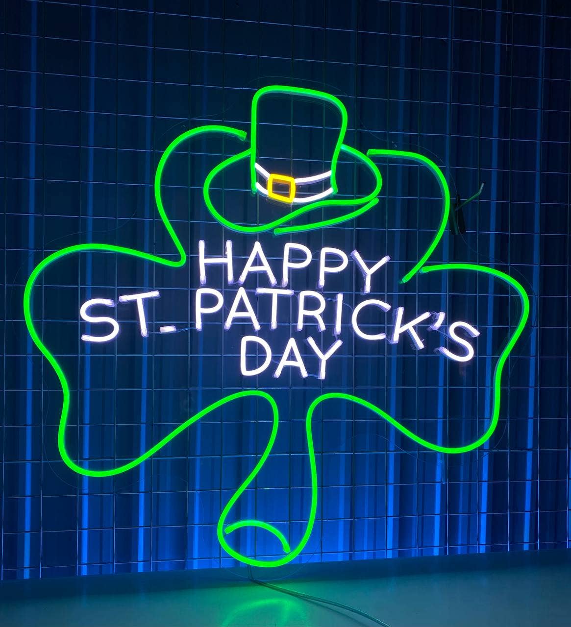 Happy St Patrick's Day Hat Irish Neon Hat Irish Led Sign