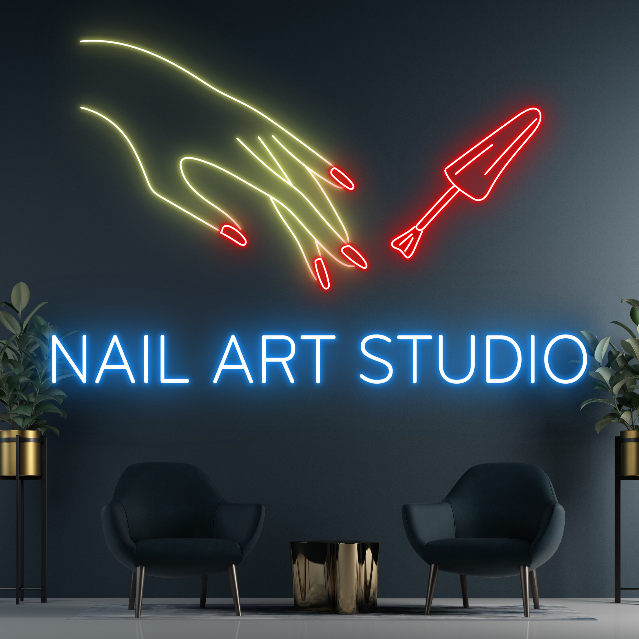 Custom Nail Art Salon Neon Signs Nail Salon Decor Signboard