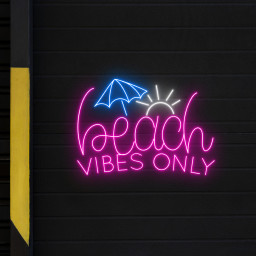 Beach Vibes Only Neon Sign Tropical Style Wall Decor