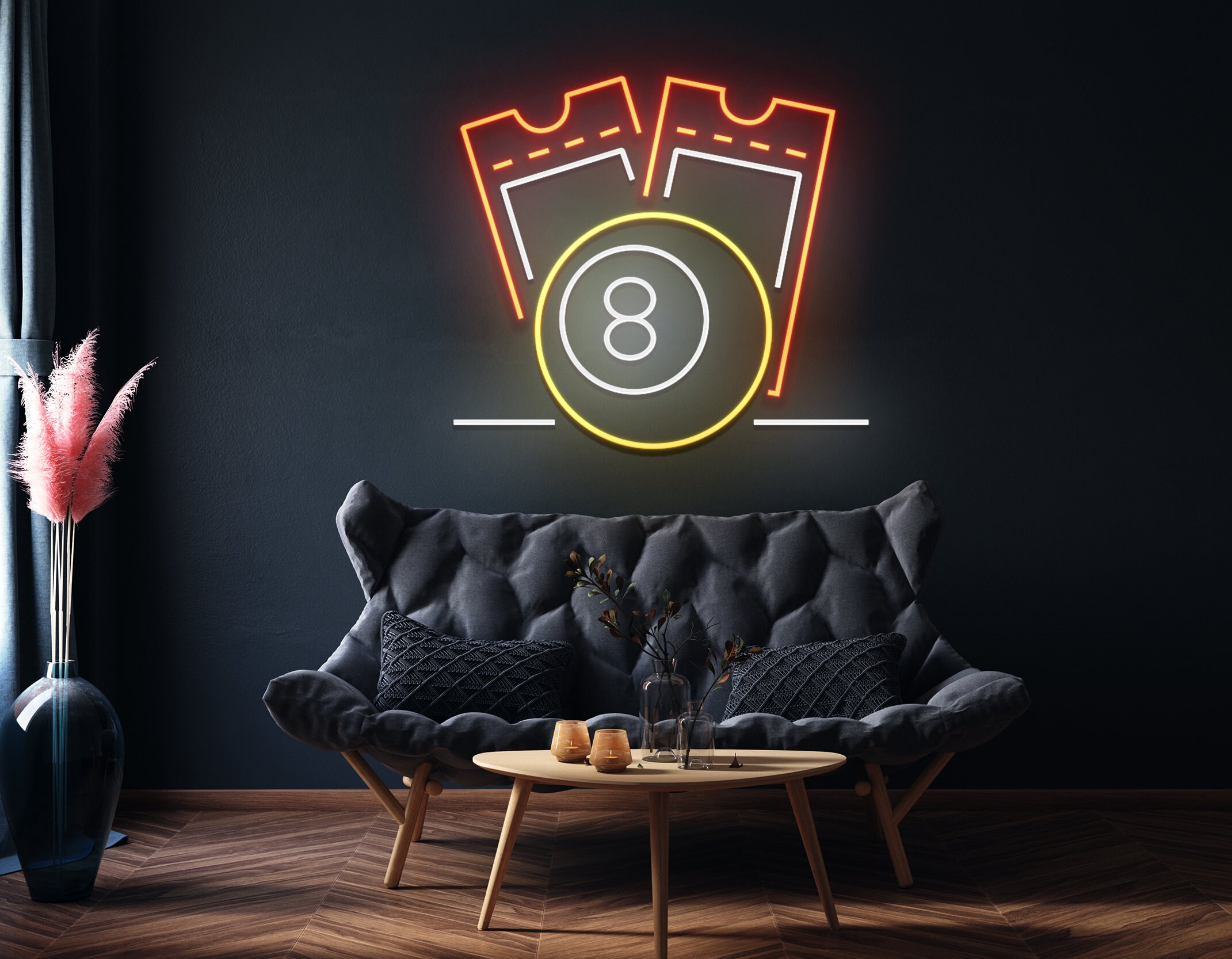 Custom Number Billiard Neon Sign