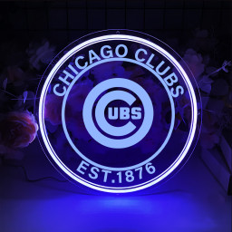 Baseball Chicago Cubs Laser Sign