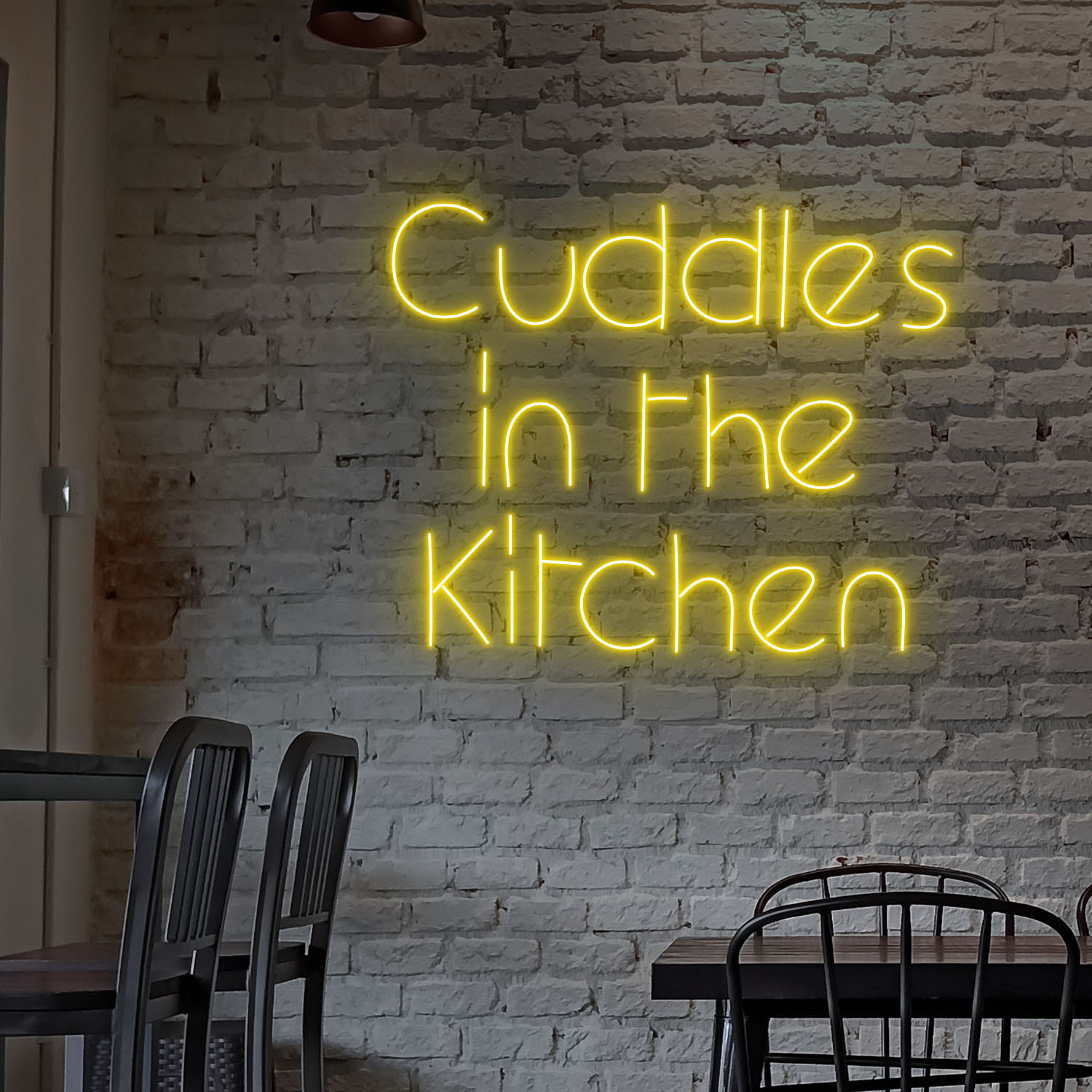 Cuddles In The Kitchen Neon LED Sign Restaurant Wall Art Decor