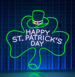 Happy St Patrick's Day Hat Irish Neon Hat Irish Led Sign