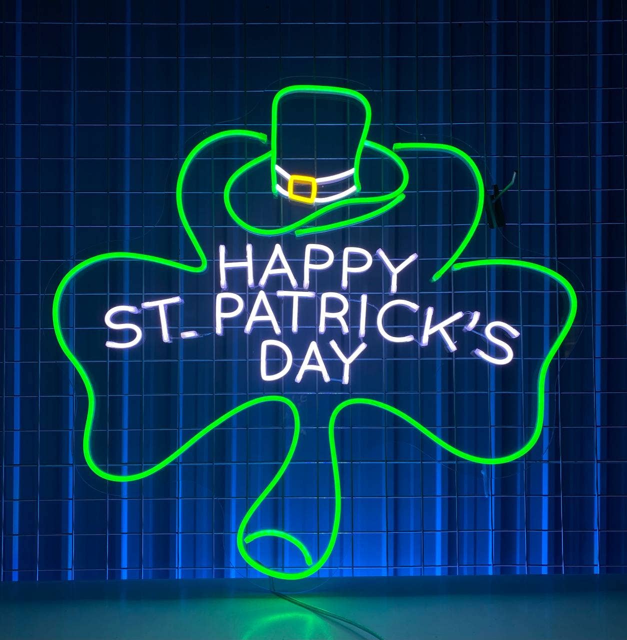 Happy St Patrick's Day Hat Irish Neon Hat Irish Led Sign