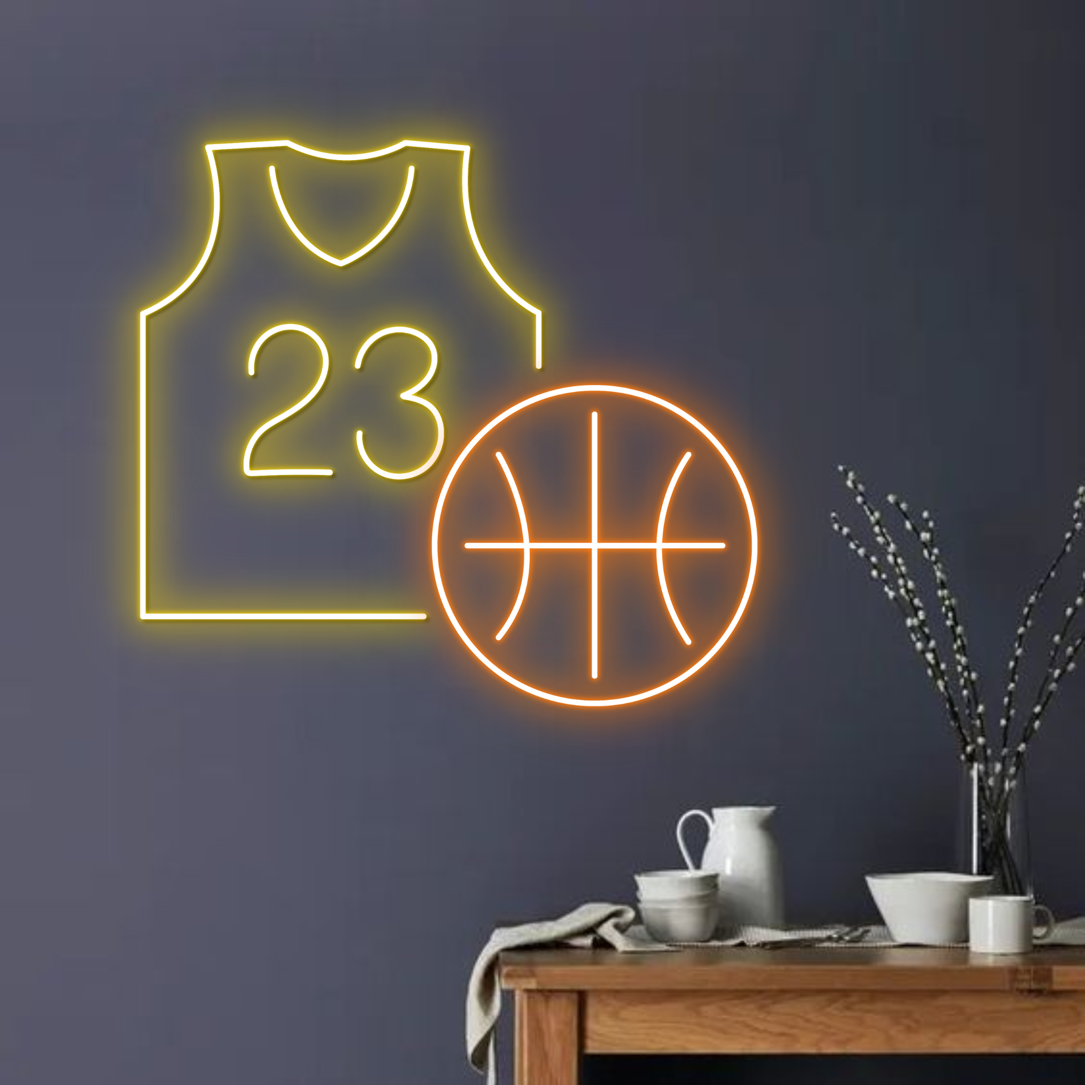 Personalize Volleyball Neon Sign Volleyball Club Wall Decor