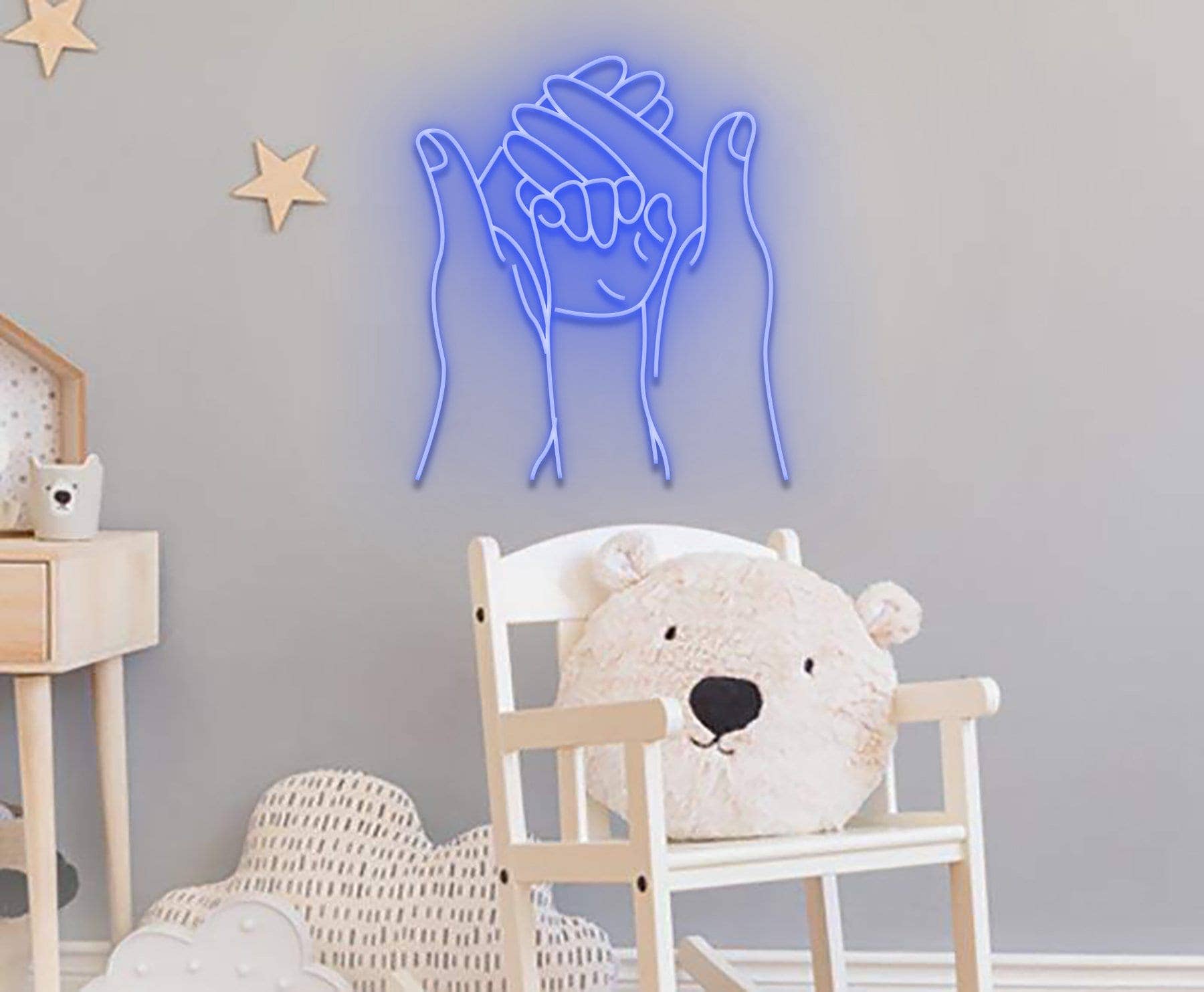 Mom And Baby Neon Sign Family Wall Decor