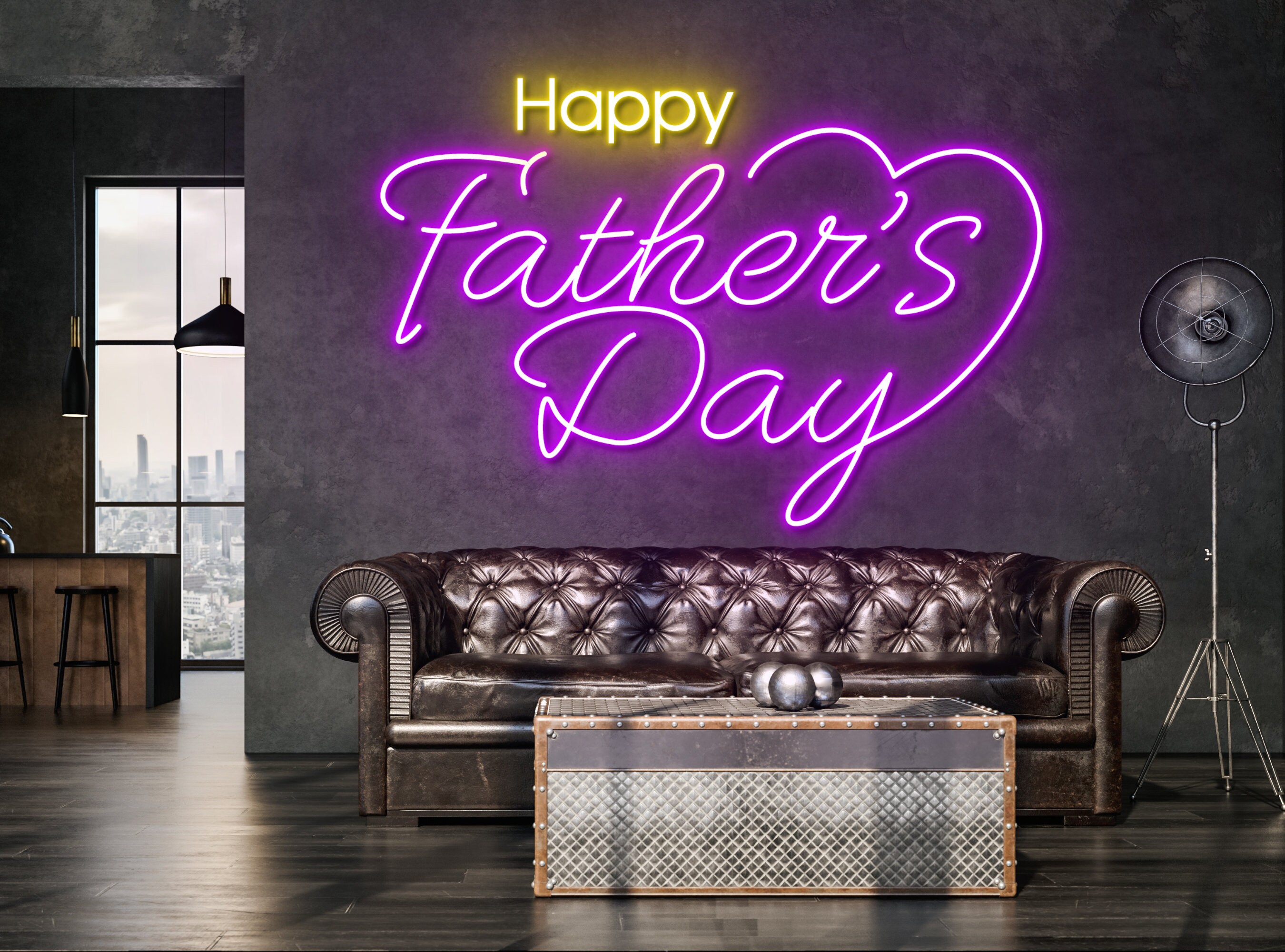 Happy Father's Day Neon Sign Wall Decoration Gift