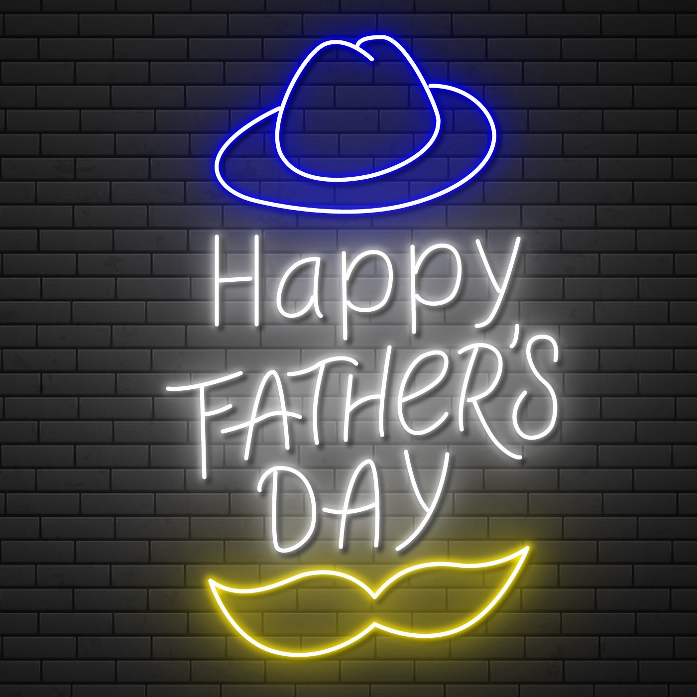 Happy Father's Day Neon Sign Wall Decor