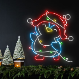 Penguin Christmas Neon Sign Christmas Lights Decoration