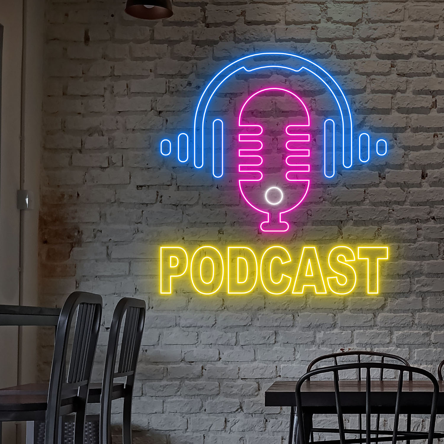 Podcast Neon Sign Studio Wall Art Decor