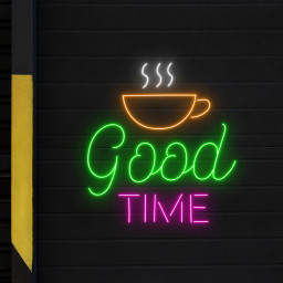 Good Time With Coffee Neon Sign Coffee Shop Wall Decor