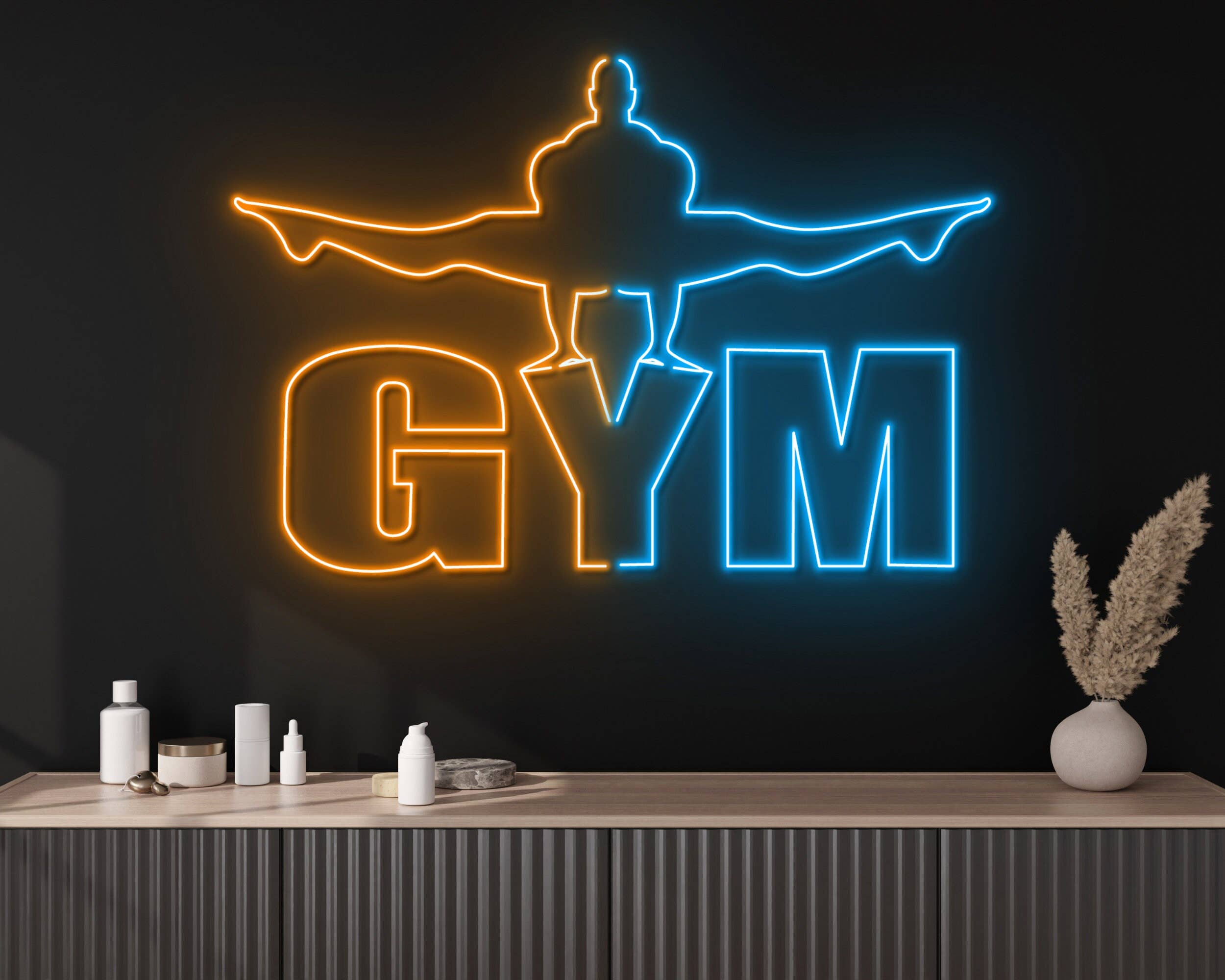 Male Gymnastics Neon Sign