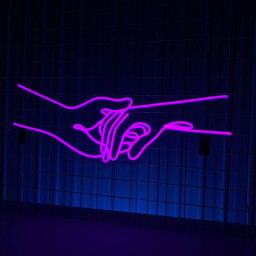 Hold Hands Neon Sign Couple Wedding Long-lasting Decor