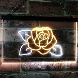 Rose Flower Neon Sign Boutique Shop Flower Plant Shop Decor