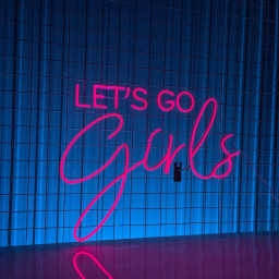 Let's Go Girls Neon Sign Girl Cave Home Wall Decor