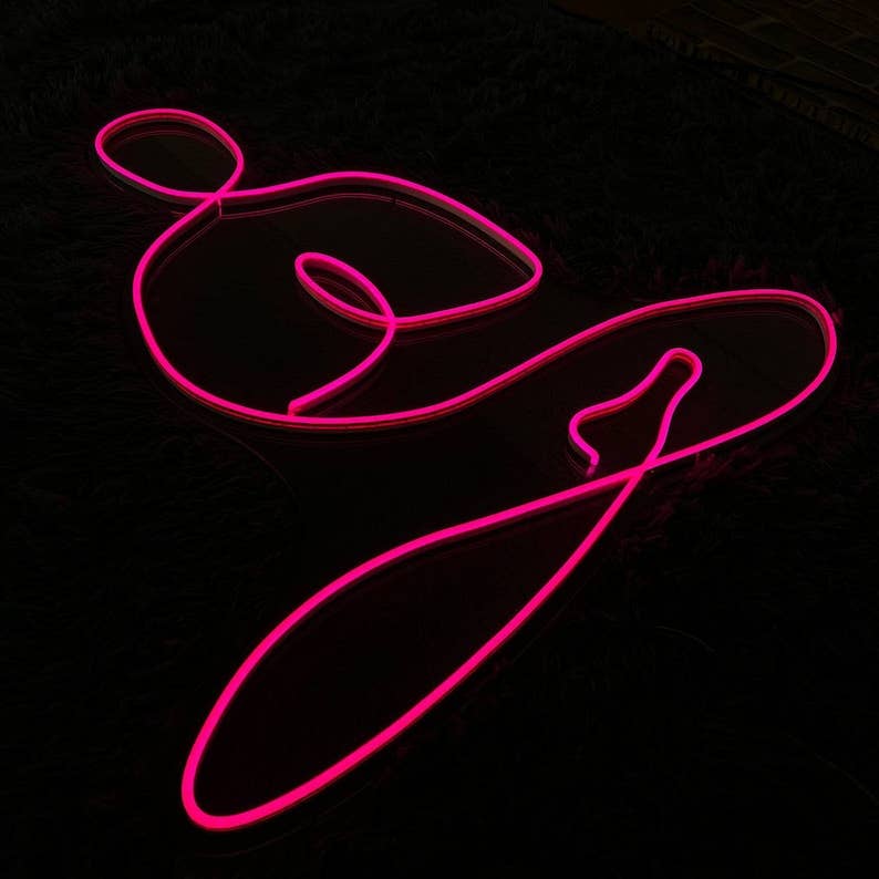 Buddha Statue Neon Sign Meditation Yoga Club Decor