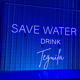 Save Water Drink Tequila Neon Sign Bar Bub Wall Decor