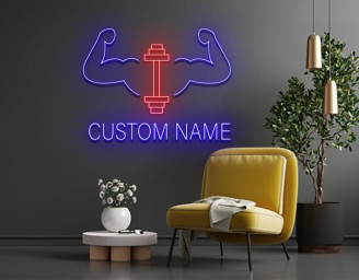 Custom Name Gym Fitness Neon Sign