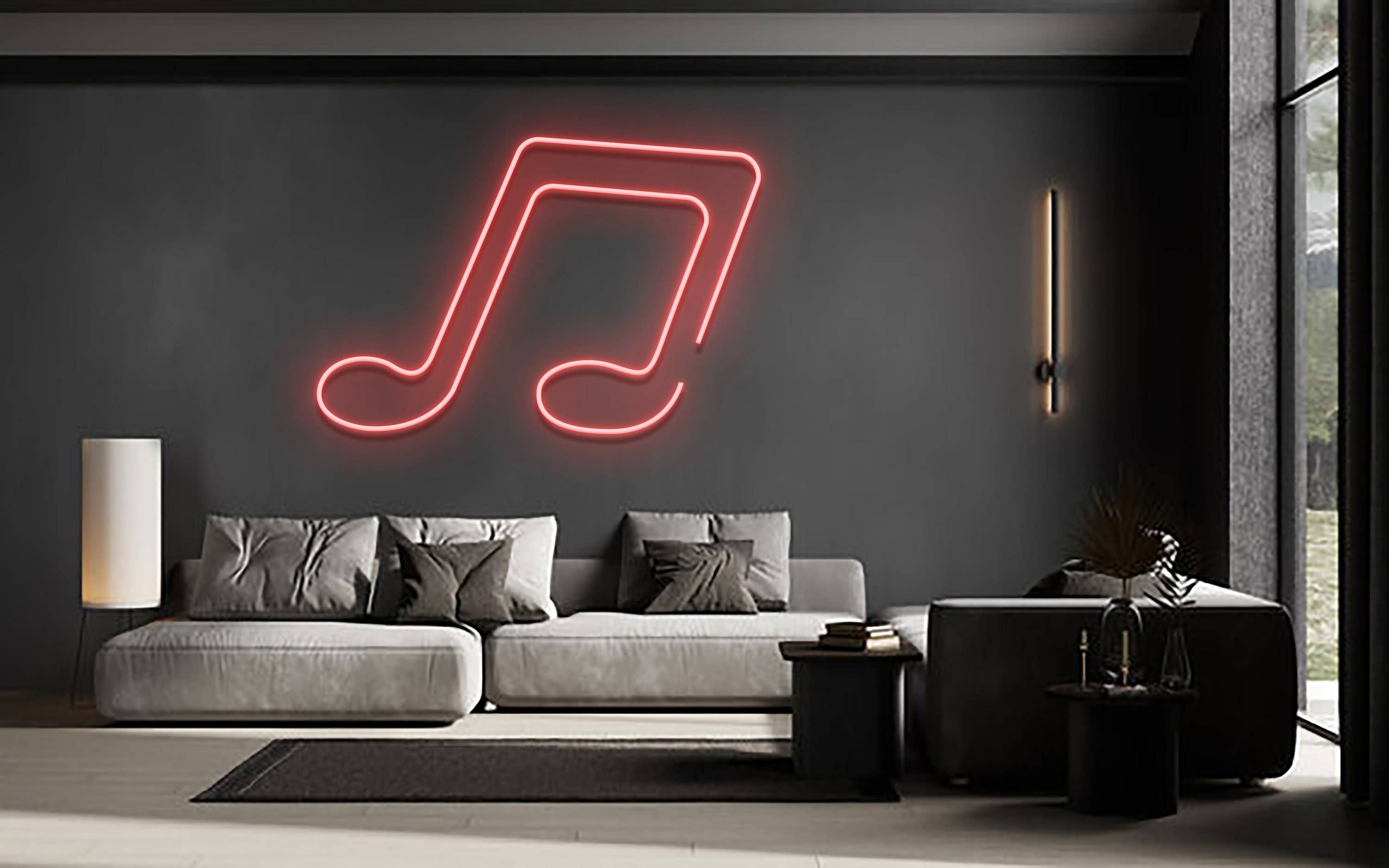 Music Notes Neon Sign Musician Gifts Studio Decor