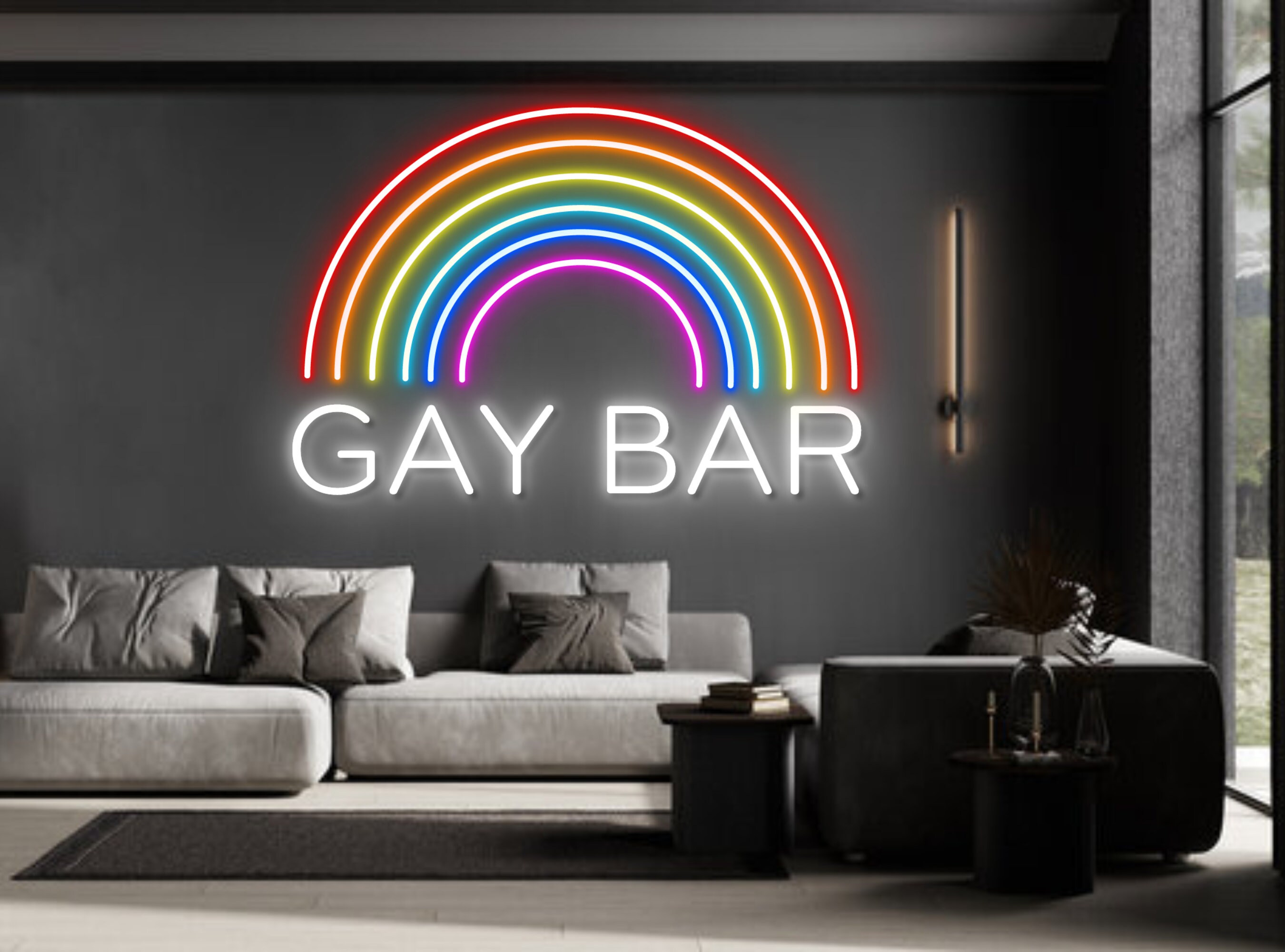 Gay Bar Neon Sign Hanging Sign Wall Art