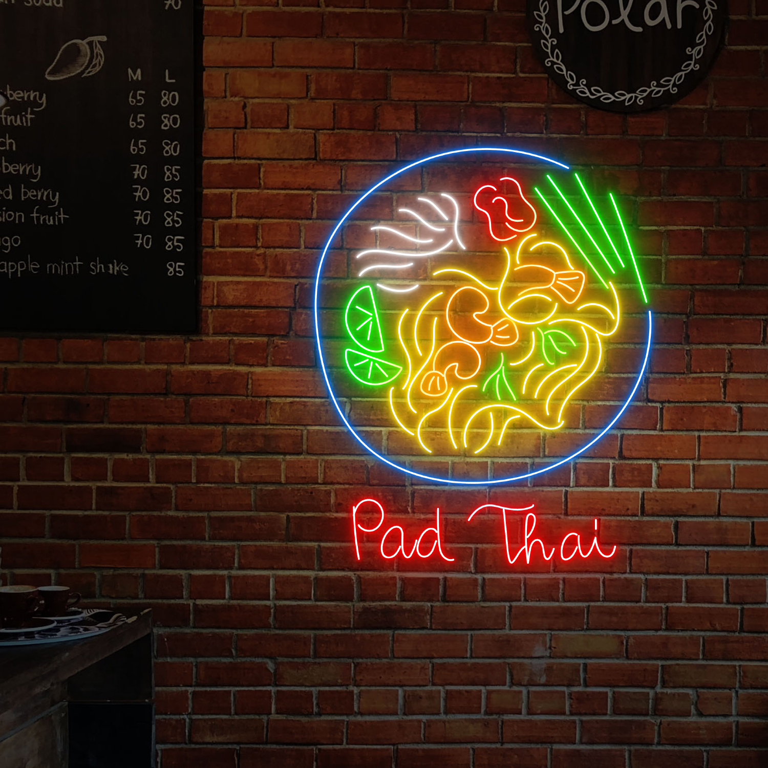 Pad Thai Neon Sign Thailand Food Restaurant Wall Decor