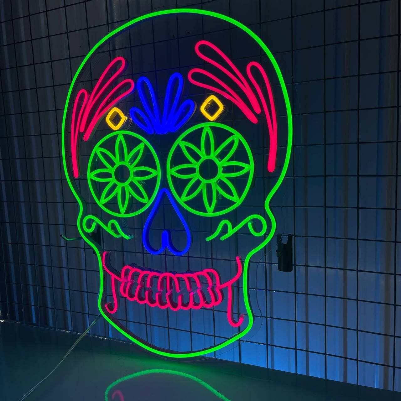 Skull Neon Signs Art Wall Decor Halloween Decor