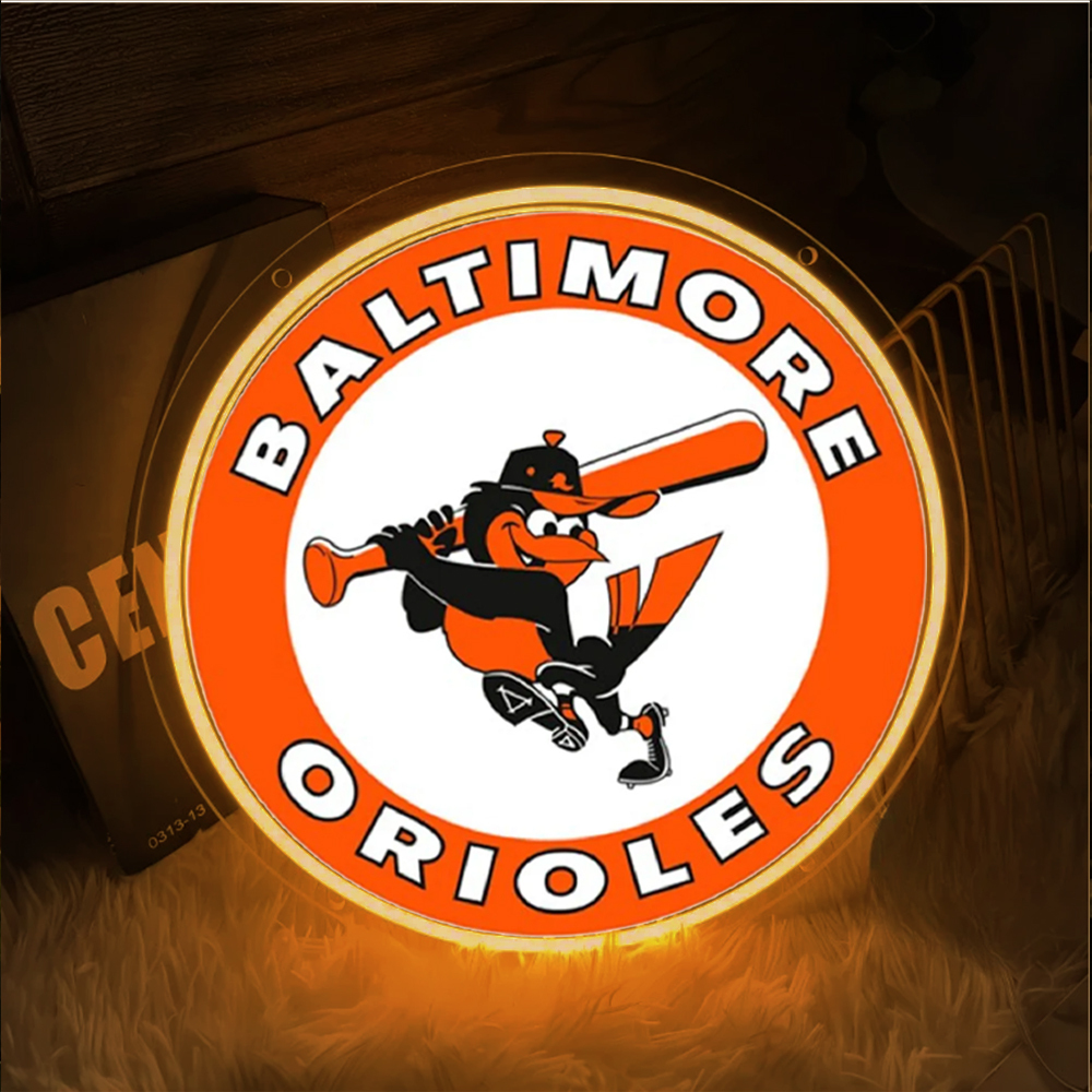 Baltimore Orioles Baseball Team UV Sign