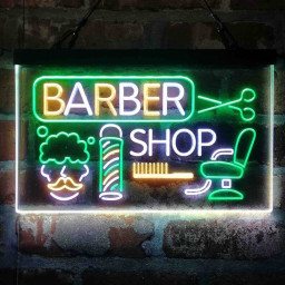 Barber Shop Sign Pole Hair Cut Salon LED Sign