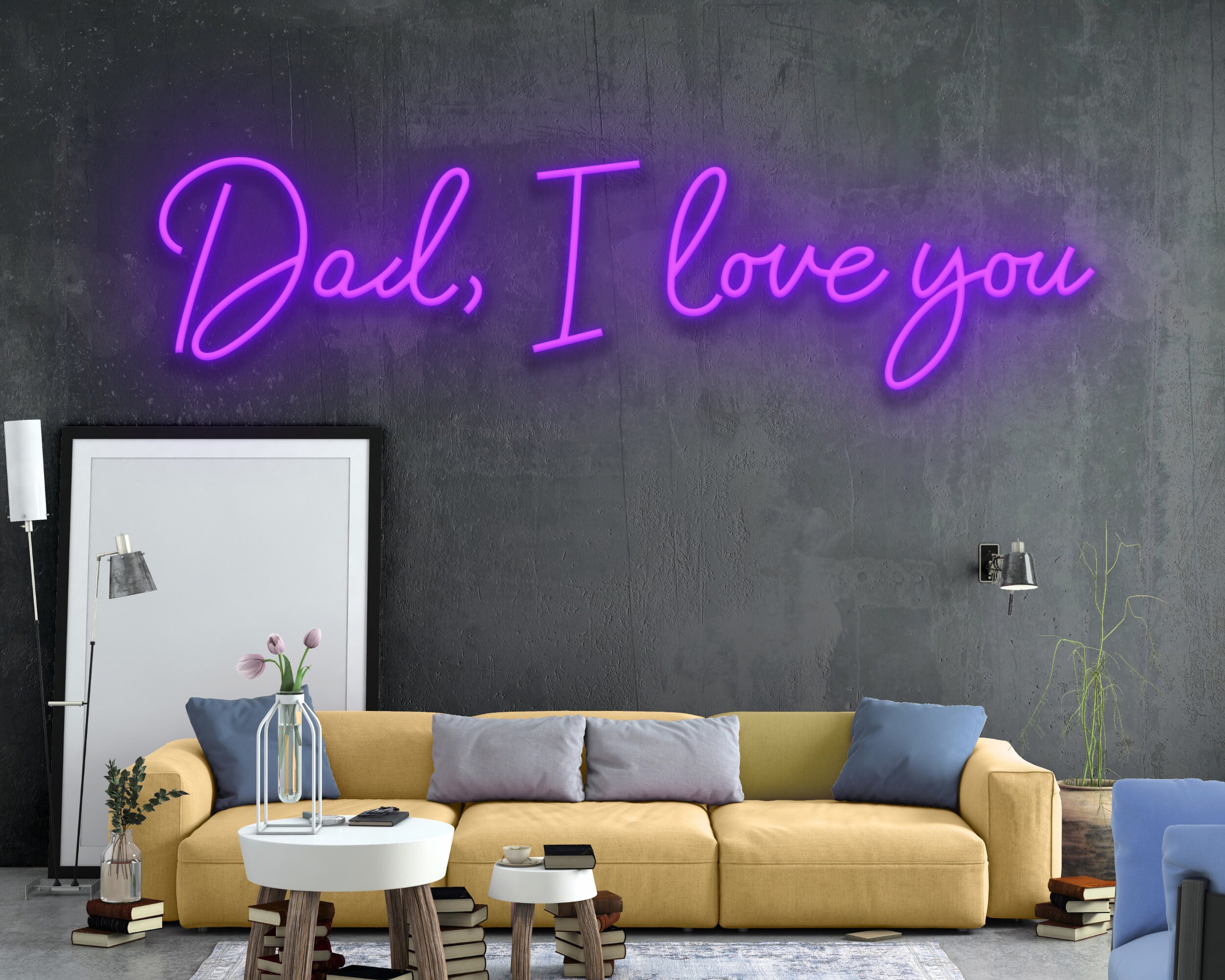 Dad I Love You Neon Sign