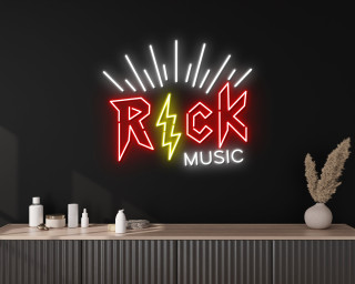 Rock Music Neon Sign