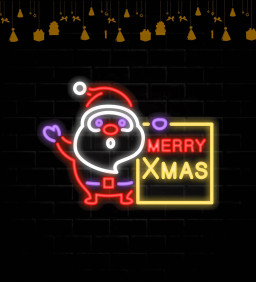 Santa Claus Neon Signs Christmas Decor