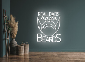 Real Dads Have Beard Neon Sign Father Day Idea