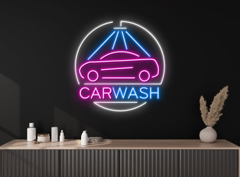 Car Washing Service Neon Sign