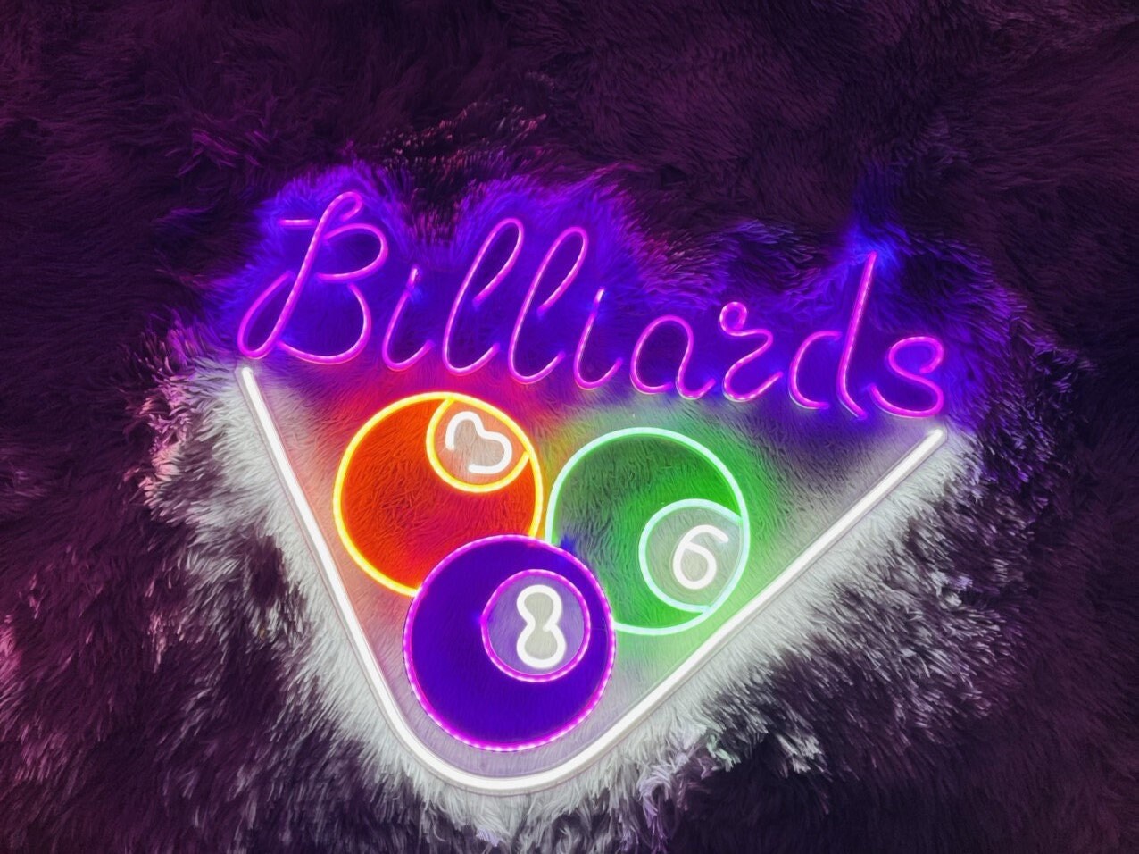 Billiard Neon Sign Billiard Pool