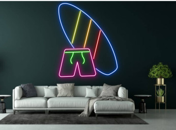 Surfing Neon Sign