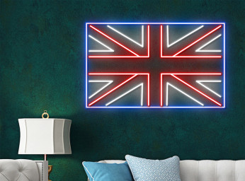 UK Flag Neon Sign British Flag Wall Sign