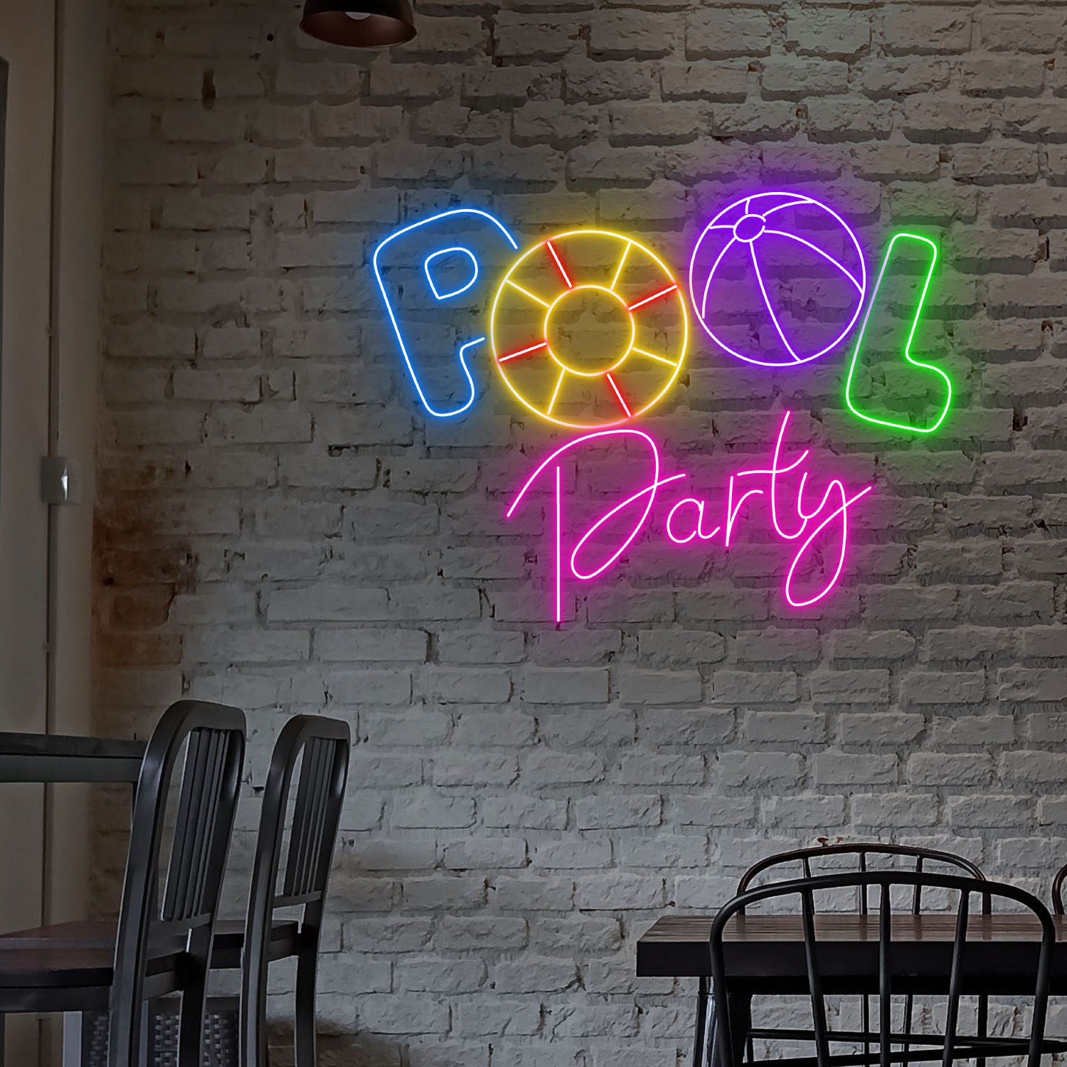 Summer Pool Party Neon Sign Party Decoration