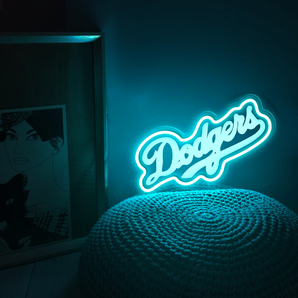 LA Dodgers Baseball Laser Sign