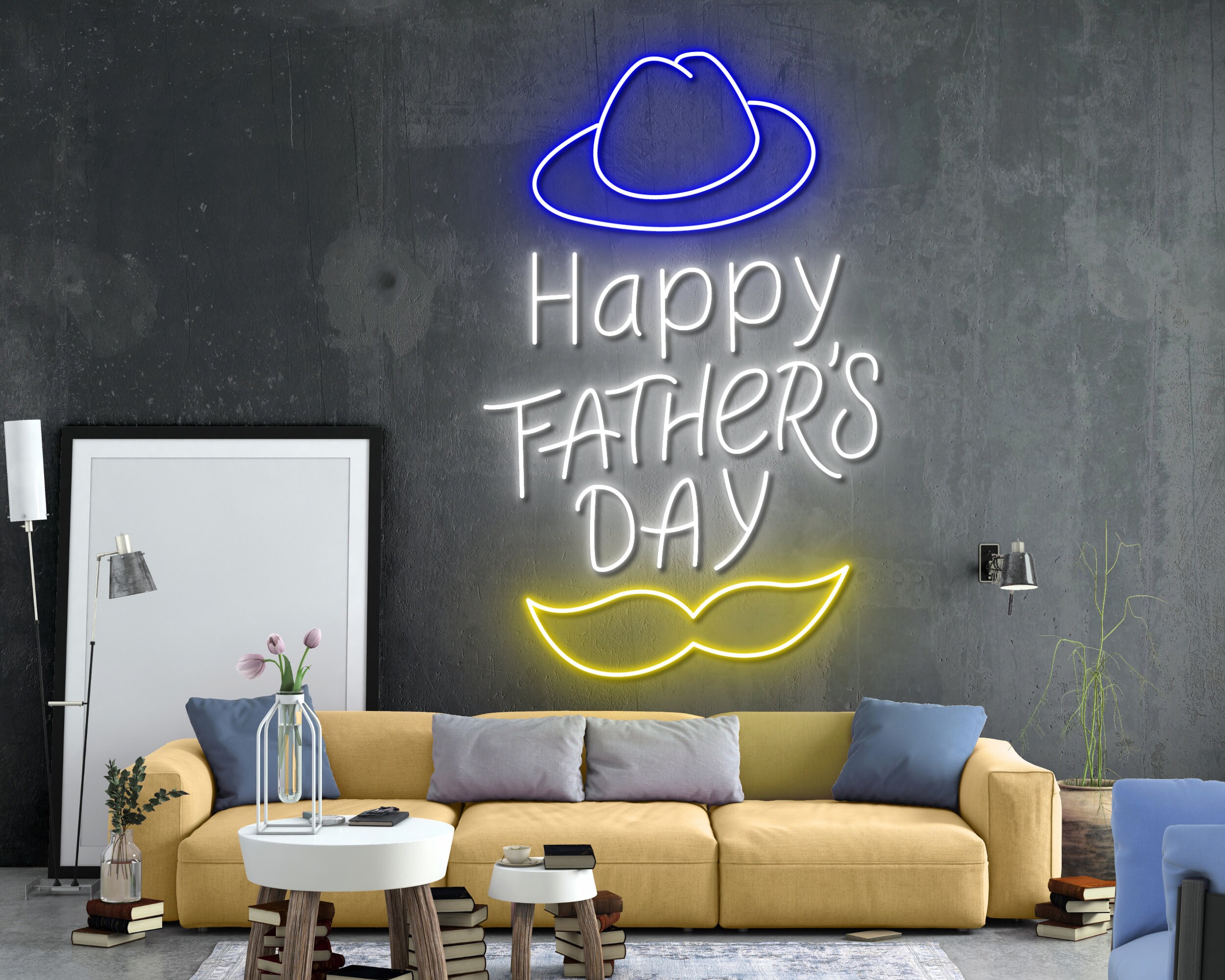 Happy Father's Day Neon Sign Wall Decor