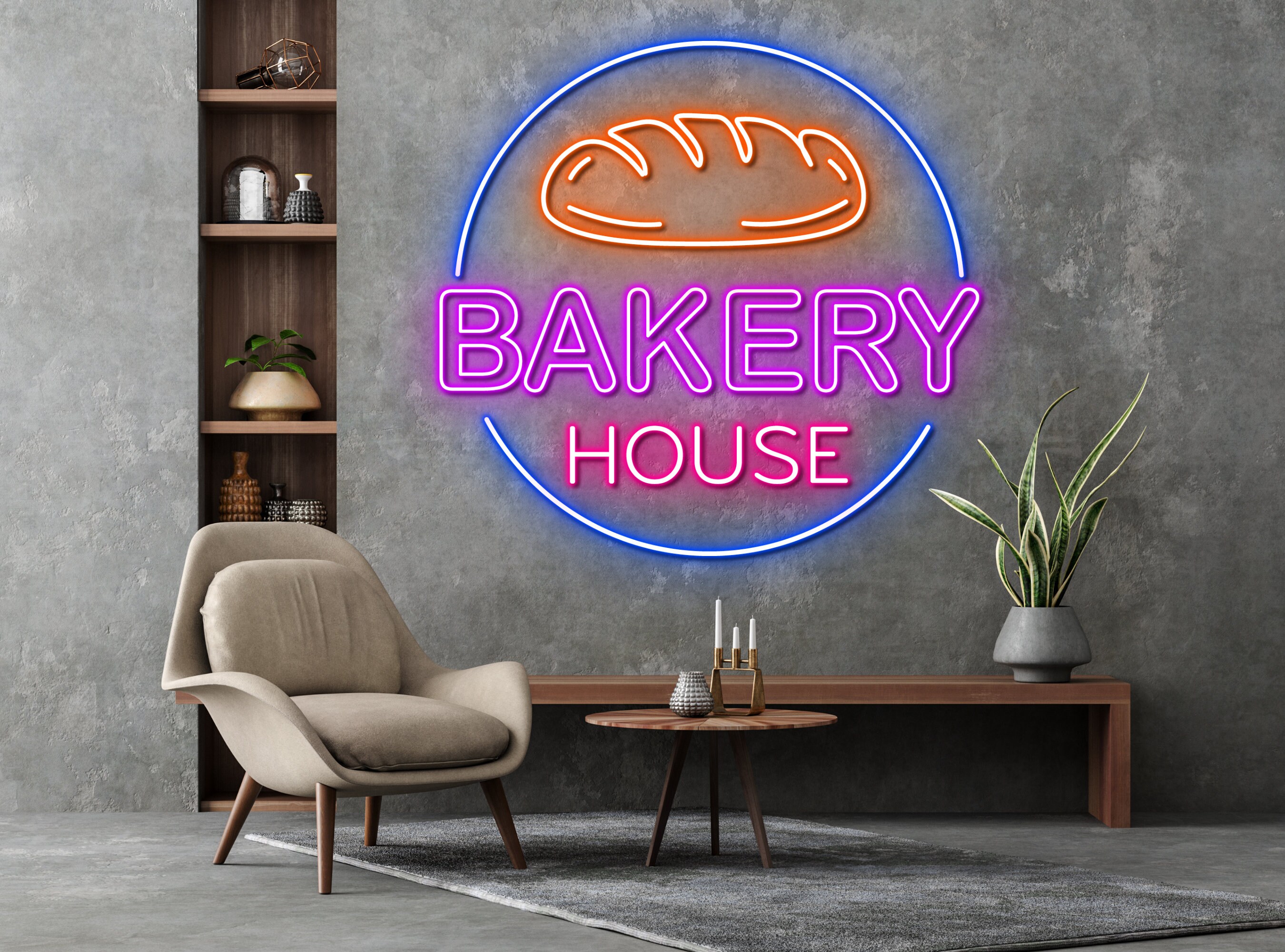 Bakery House Shop Neon Sign