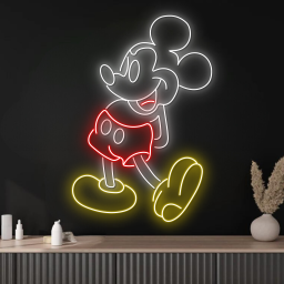 Mickey Mouse Neon Led Signs Disney Wall Hanger Art Decor