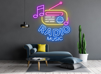 Radio Music Neon Sign Wall Art Signage