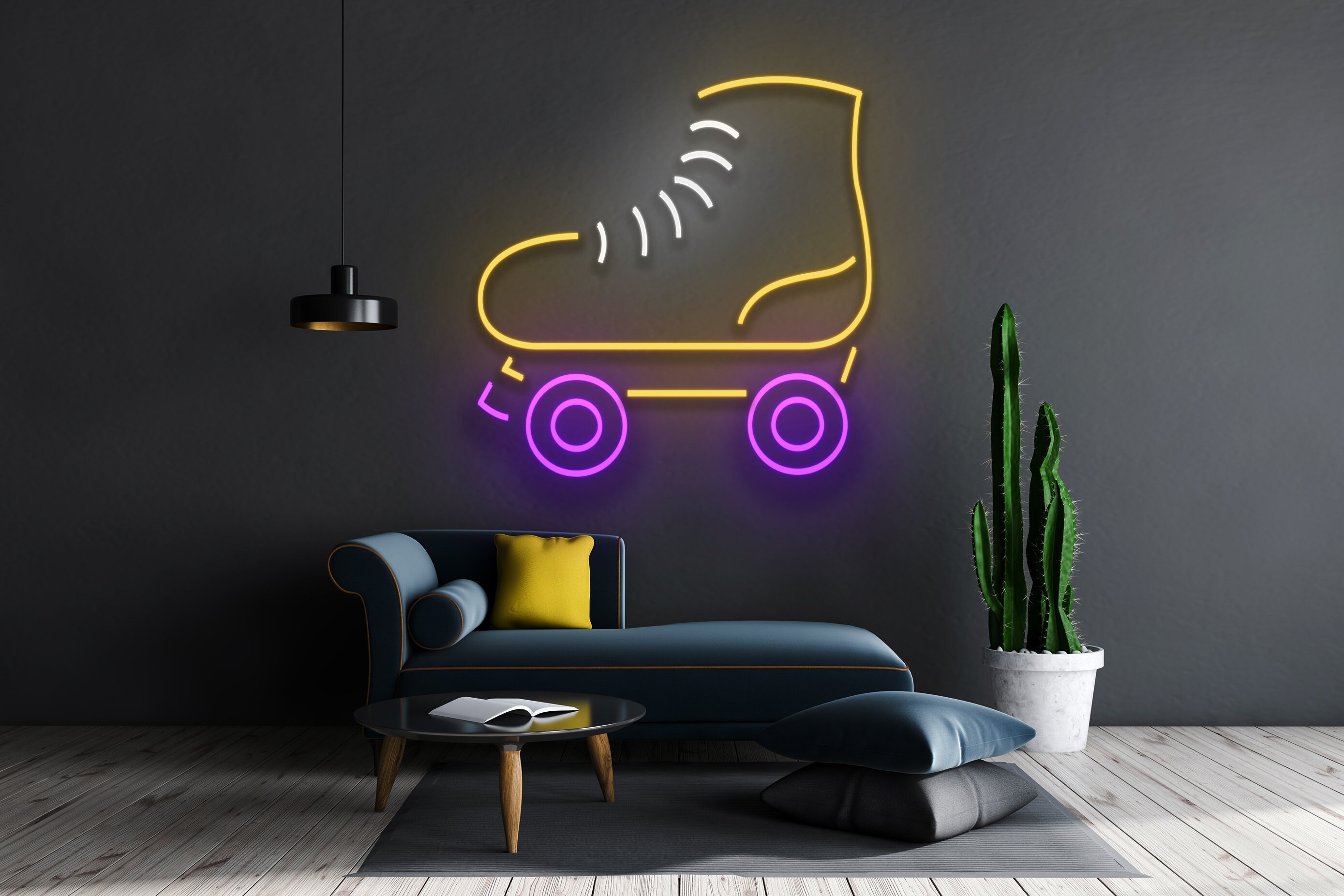 Roller Skates Neon Signs Wall Signage