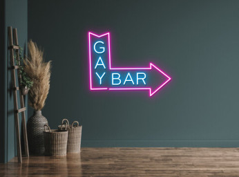 Gay Bar Neon Sign Wall Art Decor