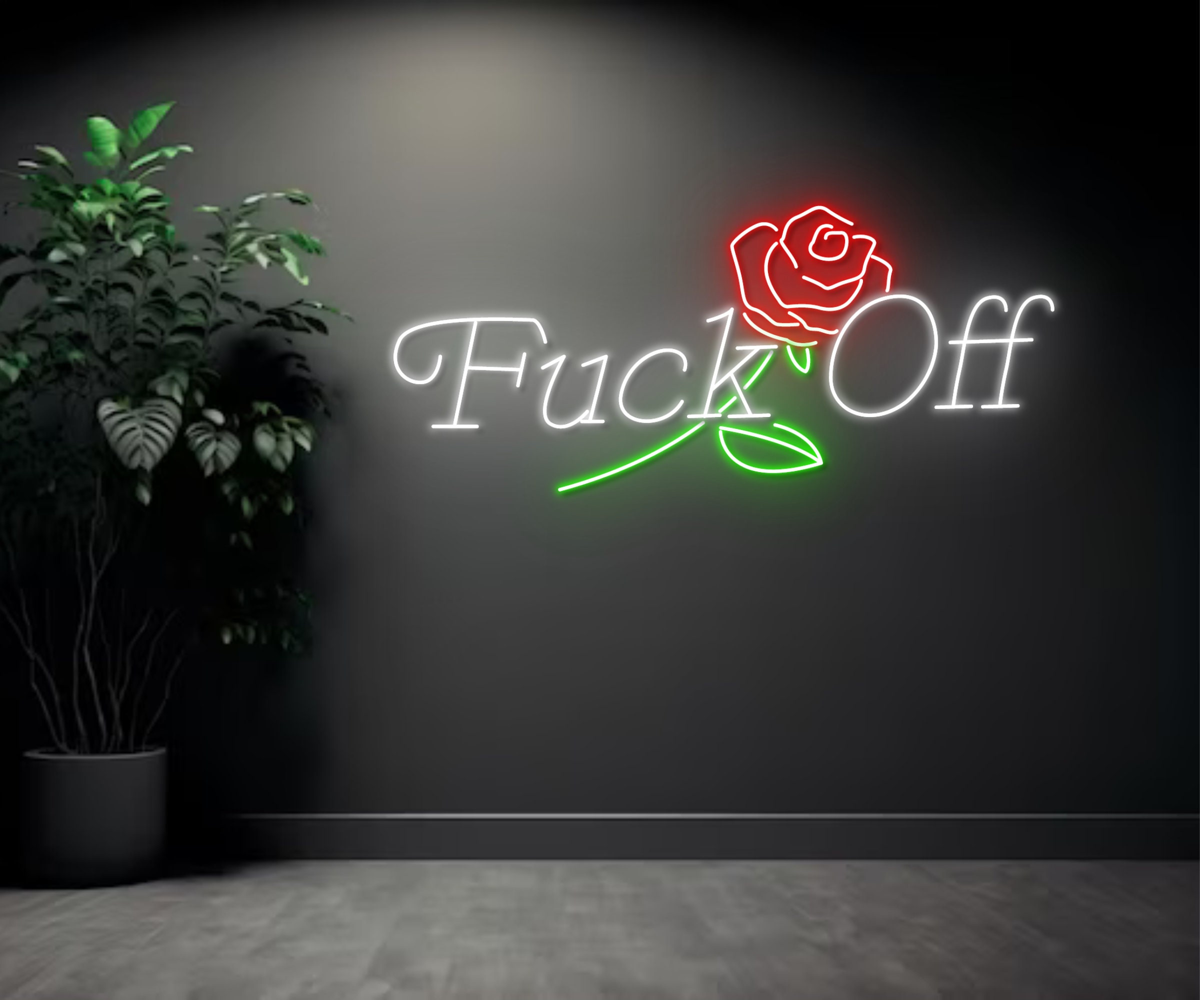 Fuck Off Neon Light Sign Quote Led Light For Room Party Club