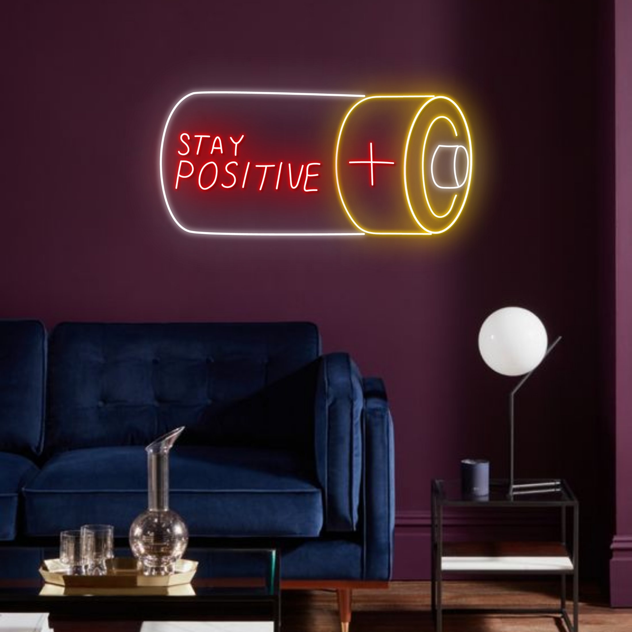 Stay Positive Neon Sign Long-lasting Office Decor